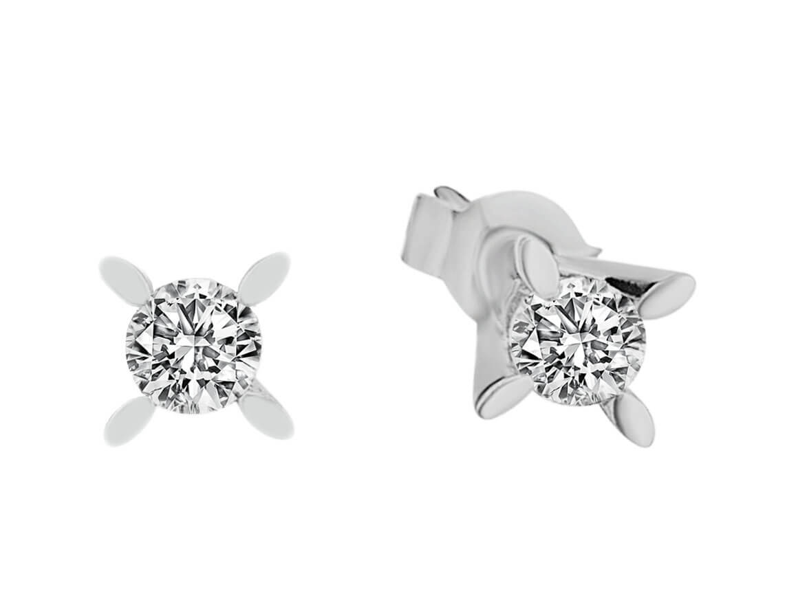 Solitaire diamond stud earrings – 0.81 ct, 14K gold – high-quality Jewelry from Rosy Lab Diamonds