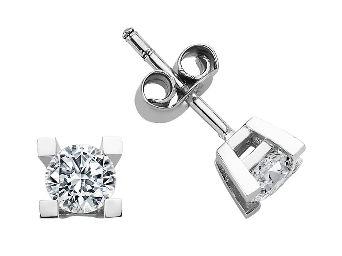 Boucles d'Oreilles Clous en Diamant de laboratoire 0,76 ct en Or Blanc 14 carats | Modernes et durables – Bijoux haut de gamme de Rosy Lab Diamonds