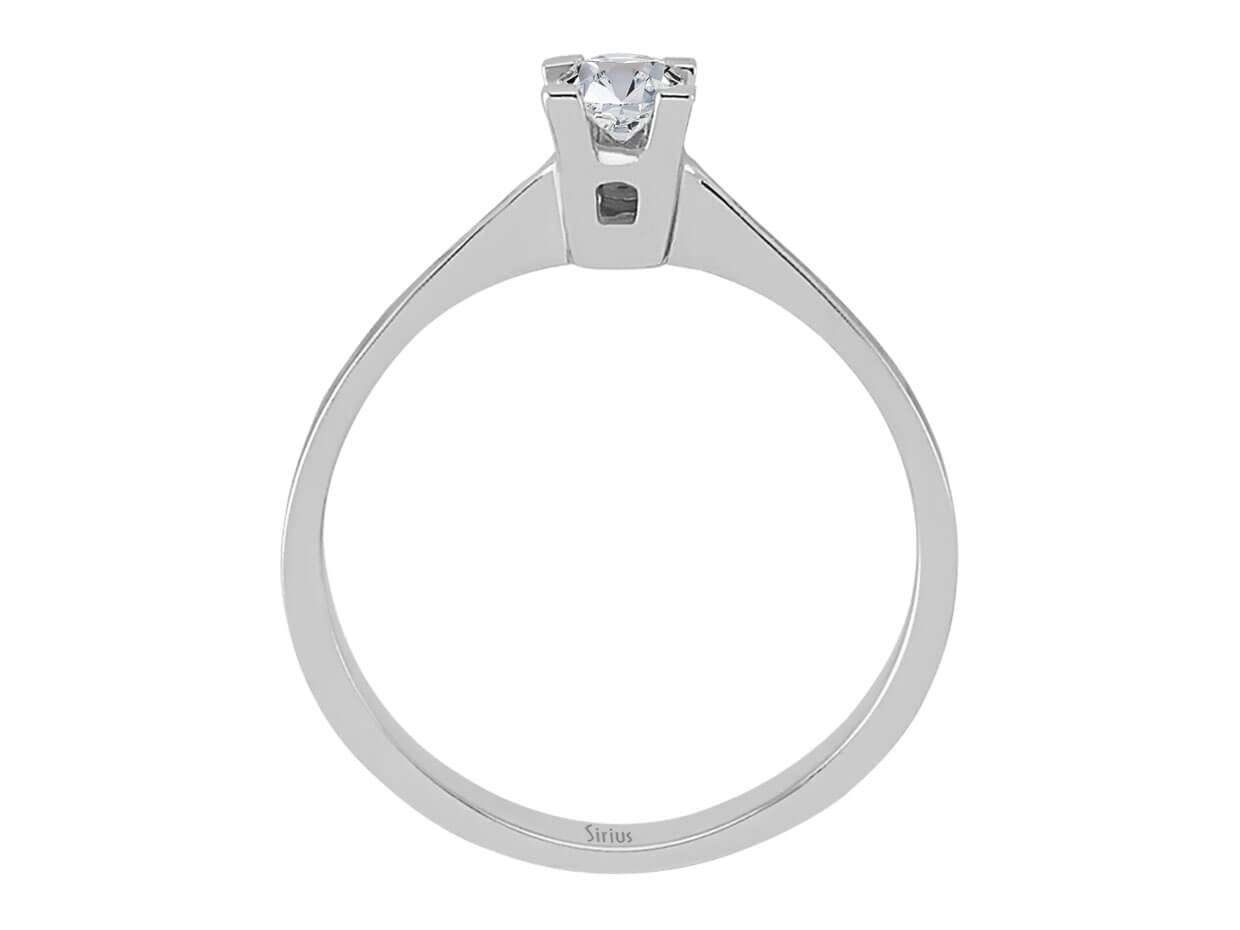 Zarter Solitär-Ring mit 0,14 Karat Laborgezüchtetem Diamant in 18K Weißgold
