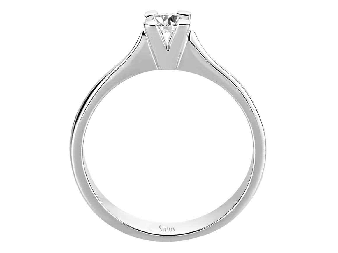 Feiner Solitär-Ring mit 0,17 Karat Laborgezüchtetem Diamant in 14K Weißgold