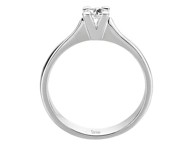 Feiner Solitär-Ring mit 0,17 Karat Laborgezüchtetem Diamant in 14K Weißgold