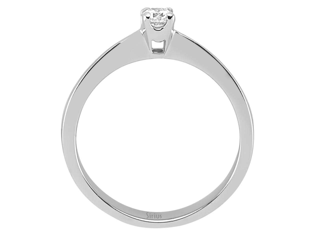 Bague solitaire intemporelle avec un Diamant de laboratoire de 0,14 carat en Or Blanc 14 carats – Bijoux haut de gamme de Rosy Lab Diamonds