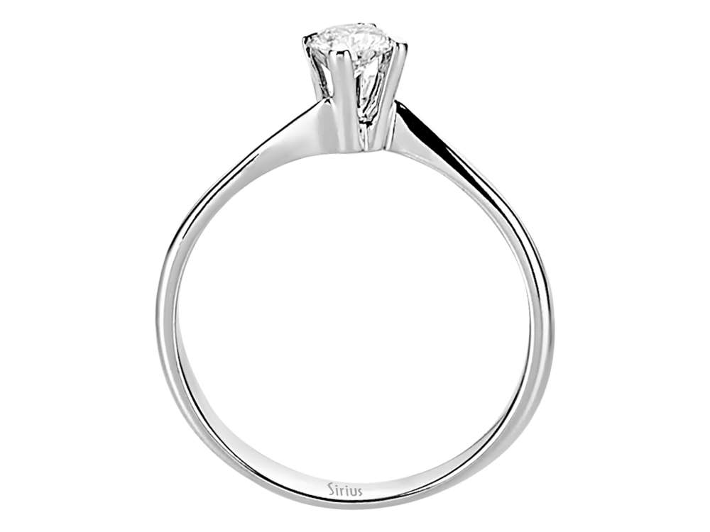 Moderner Solitär-Ring mit 0,24 Karat Laborgezüchtetem Diamant in 14K Weißgold