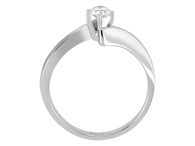 Klassischer Solitärring mit einem laborgezüchteten Diamanten in 14 Karat Gold