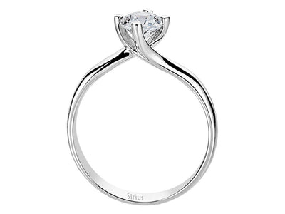 Klassischer Solitärring mit einem laborgezüchteten Diamanten in 14 Karat Gold
