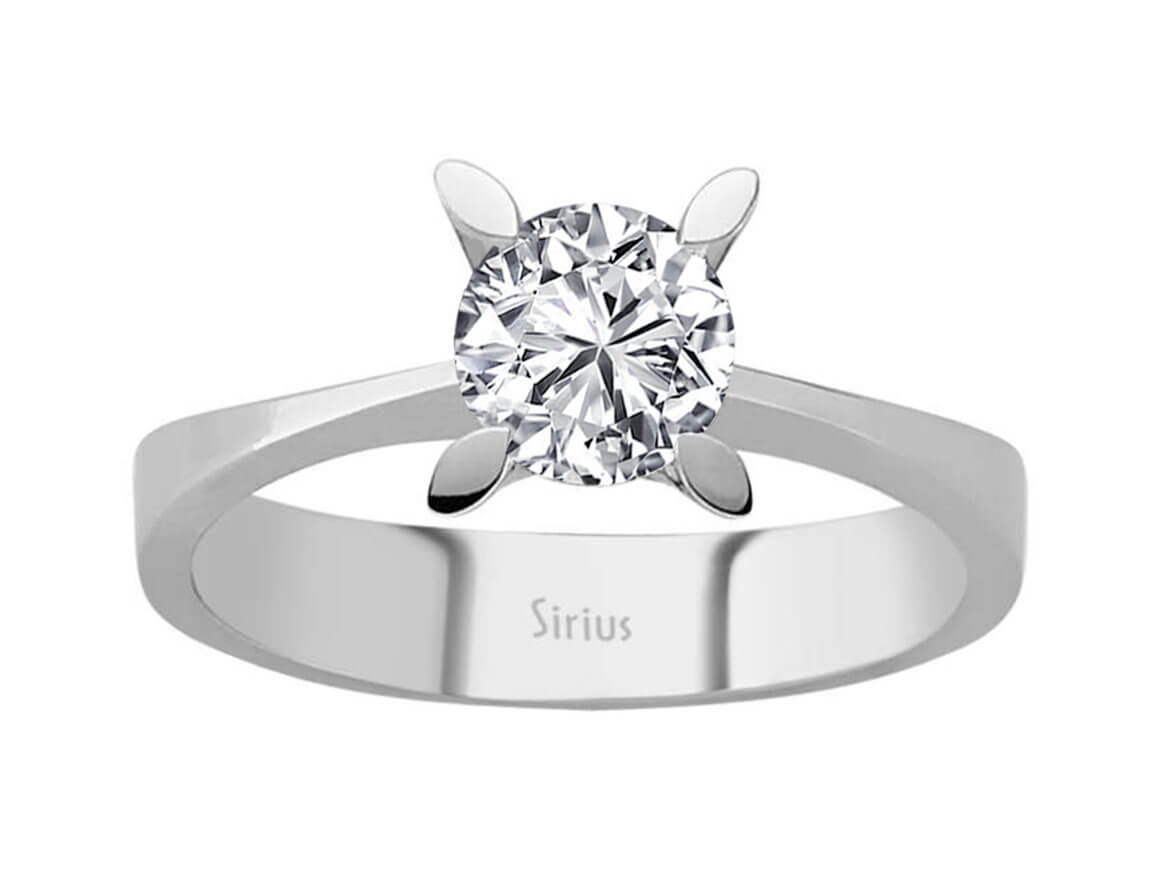 Klassischer Solitärring mit einem laborgezüchteten Diamanten - 14 Karat Gold - hochwertiger Schmuck von Rosy Lab Diamonds