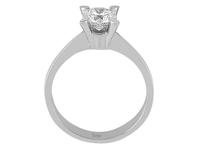 Klassischer Solitärring mit einem laborgezüchteten Diamanten in 14 Karat Gold
