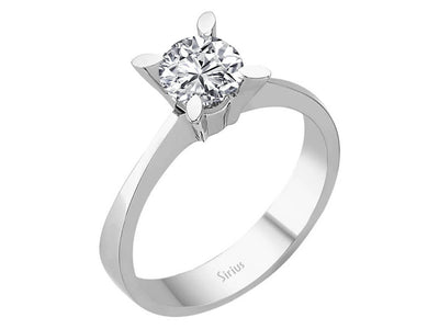 Klassischer Solitärring mit einem laborgezüchteten Diamanten in 14 Karat Gold