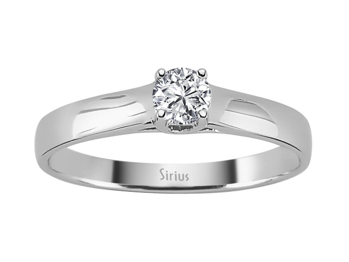 Élégante bague solitaire en diamant - Or Blanc 14 carats - Pierre précieuse de 0,23 carat - Bijoux haut de gamme de Rosy Lab Diamonds