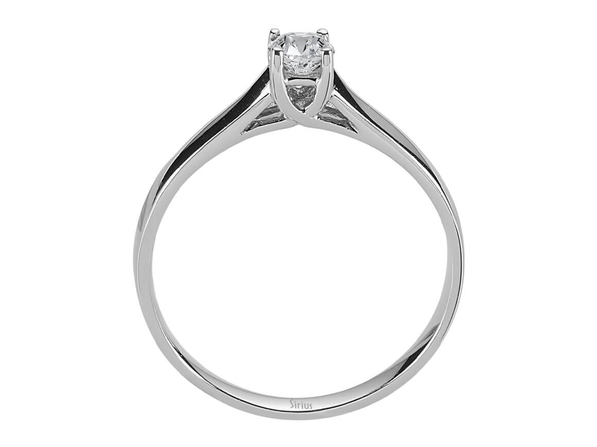 Élégante bague solitaire en diamant - Or Blanc 14 carats - Pierre précieuse de 0,23 carat - Bijoux haut de gamme de Rosy Lab Diamonds
