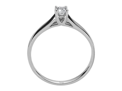 Eleganter Solitär-Diamantring aus 14 Karat Weißgold – 0,23 Karat