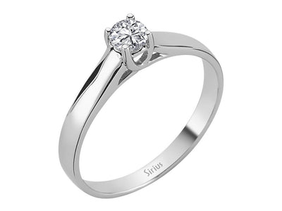 Eleganter Solitär-Diamantring aus 14 Karat Weißgold – 0,23 Karat