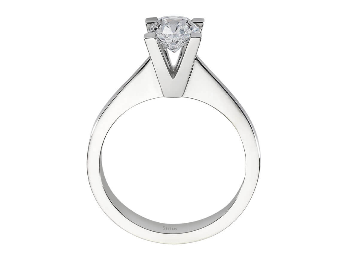 Bague solitaire avec diamant de laboratoire de 0,70 ct en Or Blanc 14 carats - Modèle 01R0188 - bijoux haut de gamme de Rosy Lab Diamonds