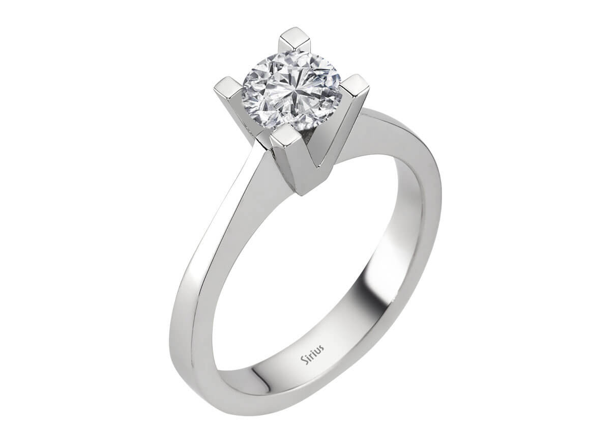 Bague solitaire avec diamant de laboratoire de 0,70 ct en Or Blanc 14 carats – modèle 01R0188 – Bijoux haut de gamme de Rosy Lab Diamonds