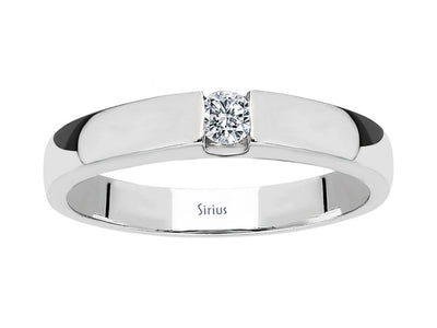 Modern solitaire ring with lab-grown diamond in white gold