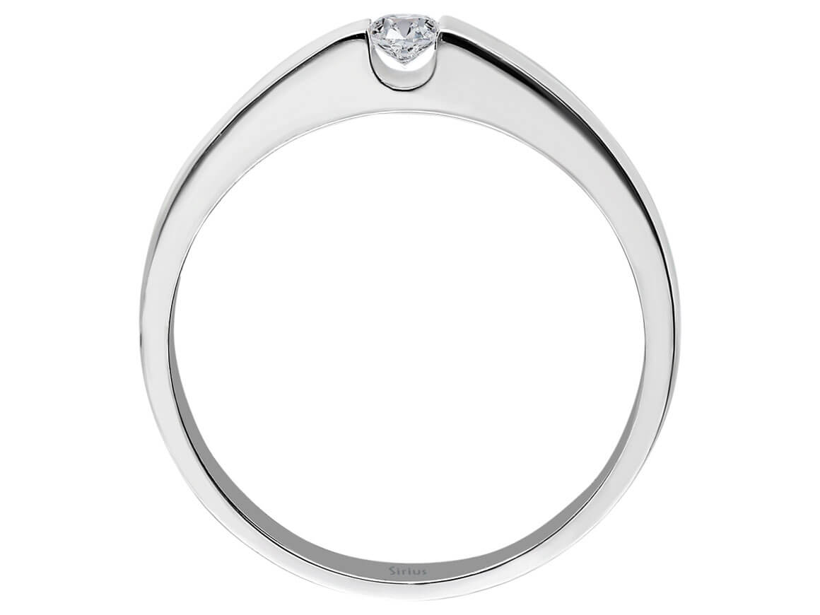 Modern solitaire ring with lab-grown Diamond in White Gold | Timeless Jewelry - high-quality Jewelry by Rosy Lab Diamonds