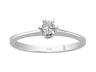 Zarter Solitär-Ring mit 0,15 Karat rundem Labor-Diamanten