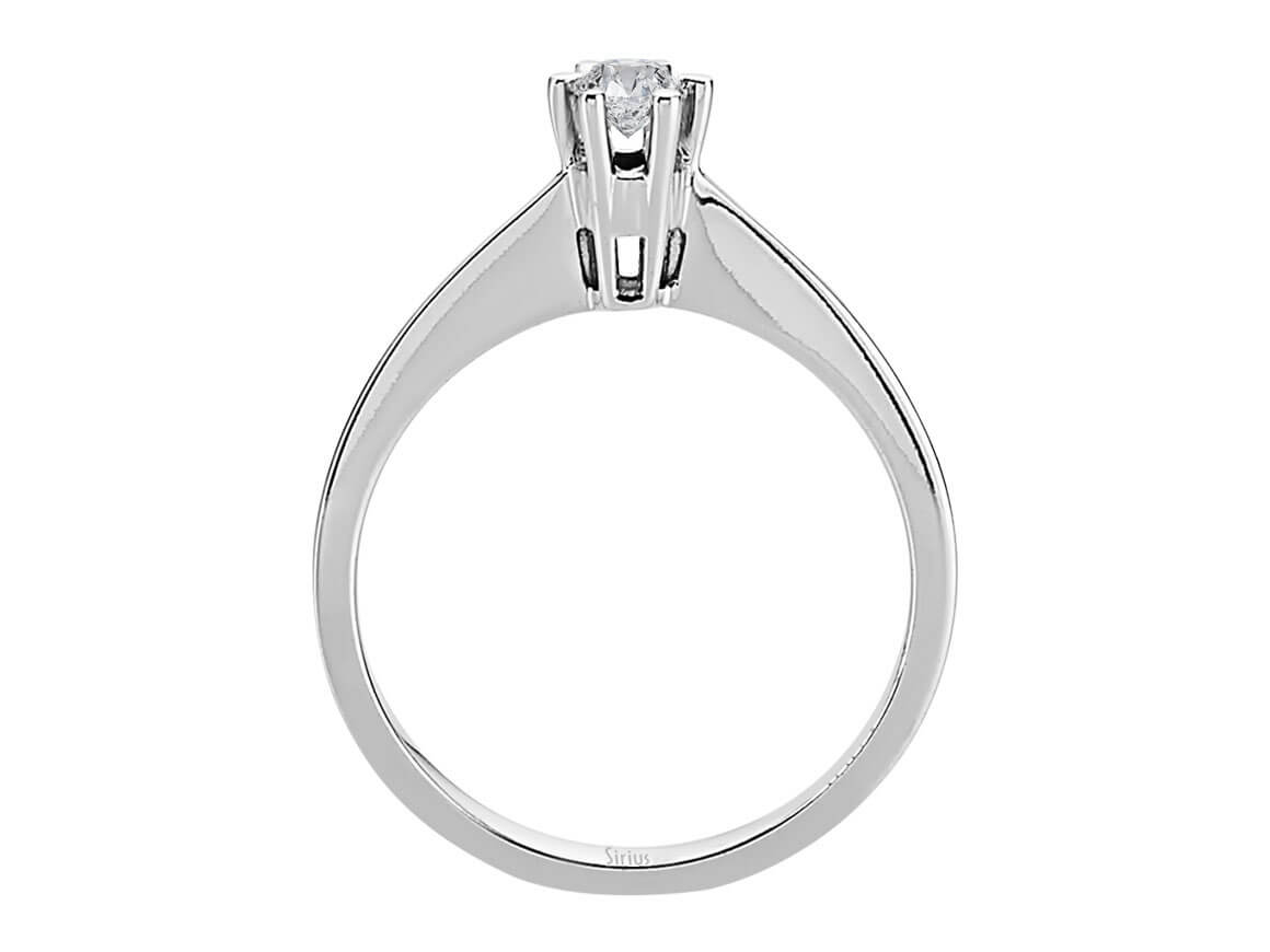 14 ayar altın içinde 0,15 karat laboratuvar elması bulunan zarif tektaş yüzük - Rosy Lab Diamonds'tan yüksek kaliteli Mücevher
