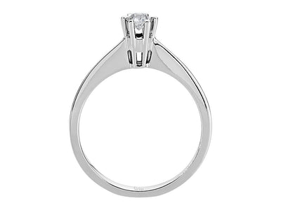 Zarter Solitär-Ring mit 0,15 Karat rundem Labor-Diamanten