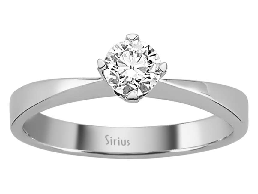 Feiner Solitär-Ring mit 0,43 Karat rundem Labor-Diamanten