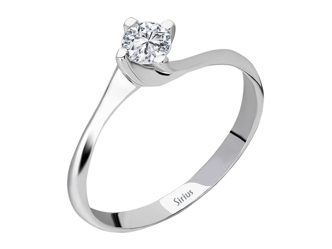 Feiner Solitär-Ring mit 0,26 Karat rundem Labor-Diamanten
