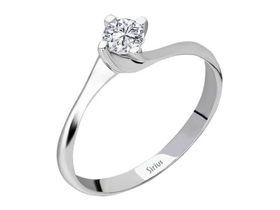 Feiner Solitär-Ring mit 0,26 Karat rundem Labor-Diamanten