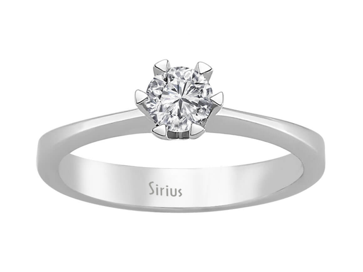 Zeitloser Solitär-Ring mit 0,38 Karat rundem Labor-Diamanten