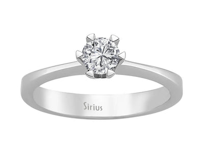 Zeitloser Solitär-Ring mit 0,38 Karat rundem Labor-Diamanten