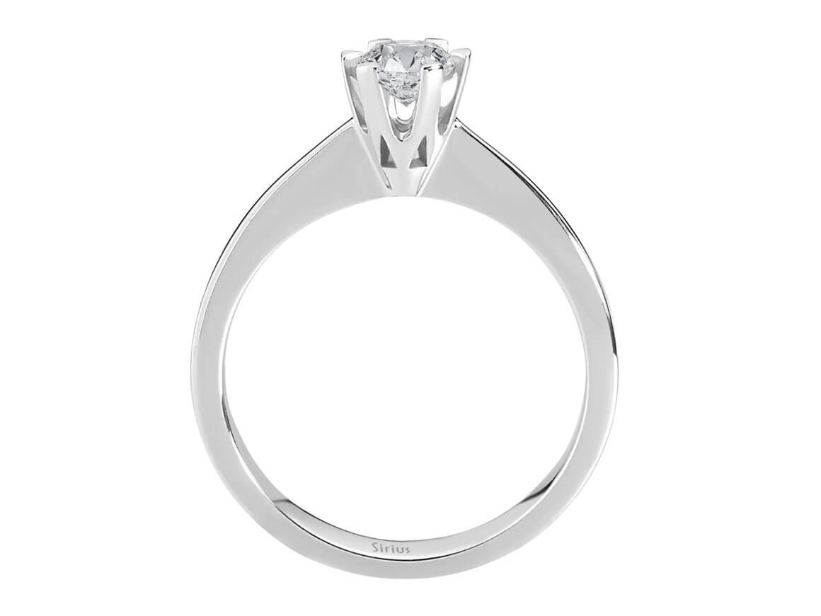 Zeitloser Solitär-Ring mit 0,38 Karat rundem Labor-Diamanten