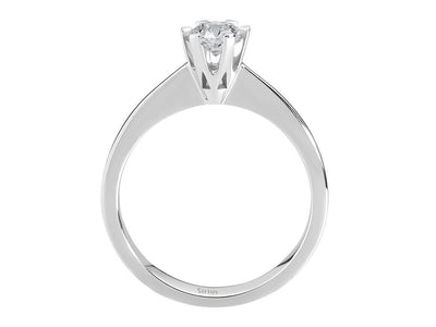 Zeitloser Solitär-Ring mit 0,38 Karat rundem Labor-Diamanten