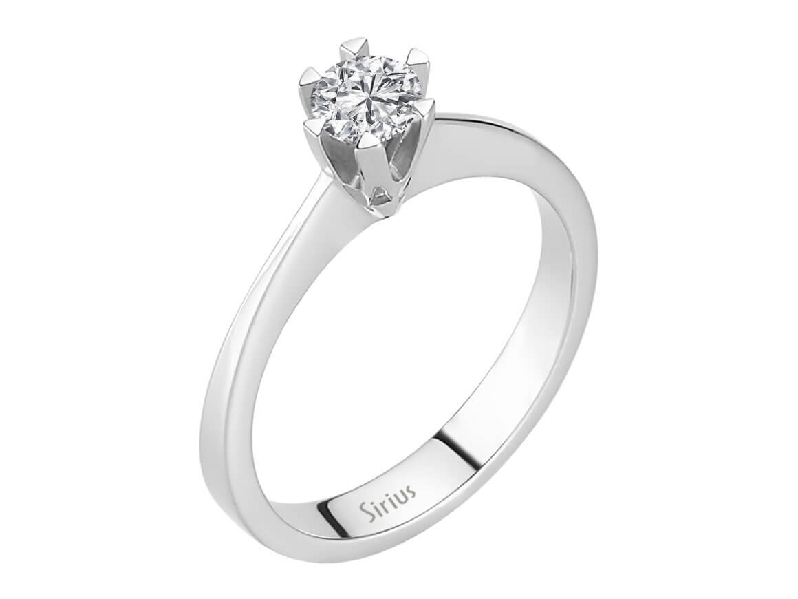 Zeitloser Solitär-Ring mit 0,38 Karat rundem Labor-Diamanten