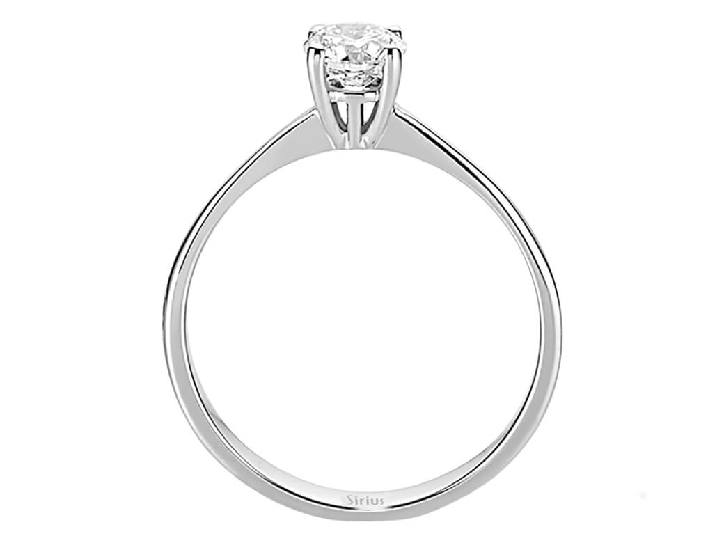 Klassischer Solitär-Ring mit 0,51 Karat rundem Labor-Diamanten