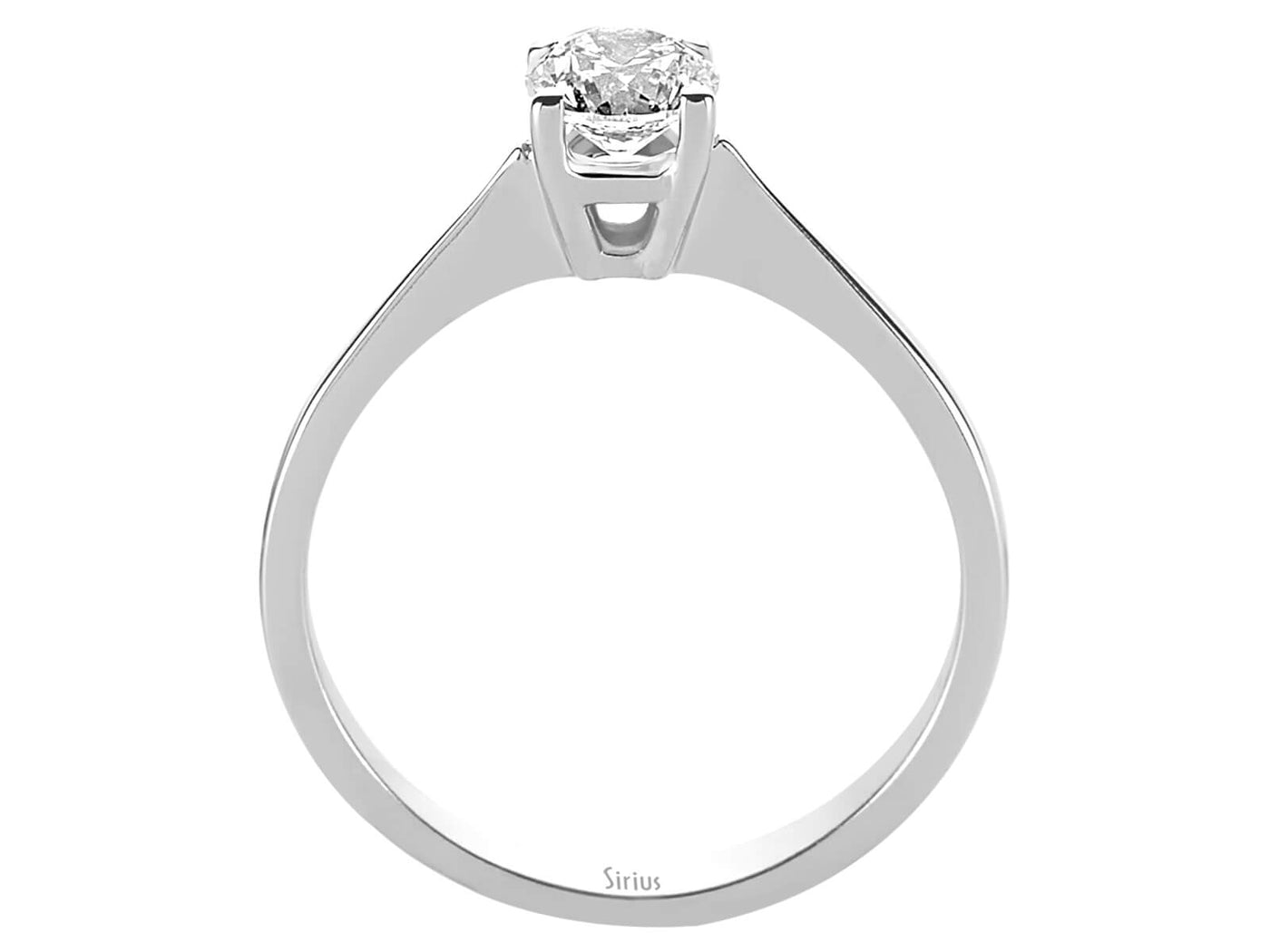 Schlichter Solitär-Ring mit 0,62 Karat rundem Labor-Diamanten