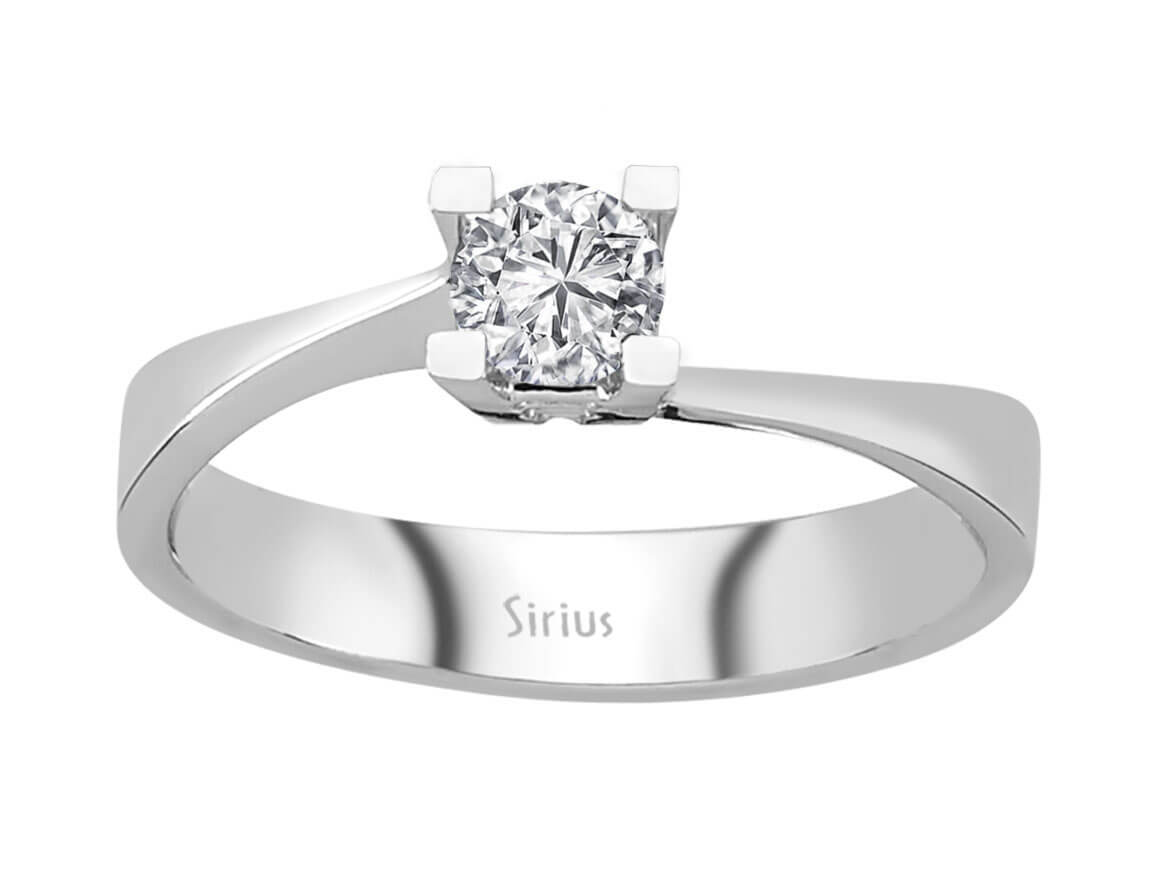 Classic solitaire diamond ring with a lab-grown diamond – 14K White Gold – high-quality Jewelry by Rosy Lab Diamonds