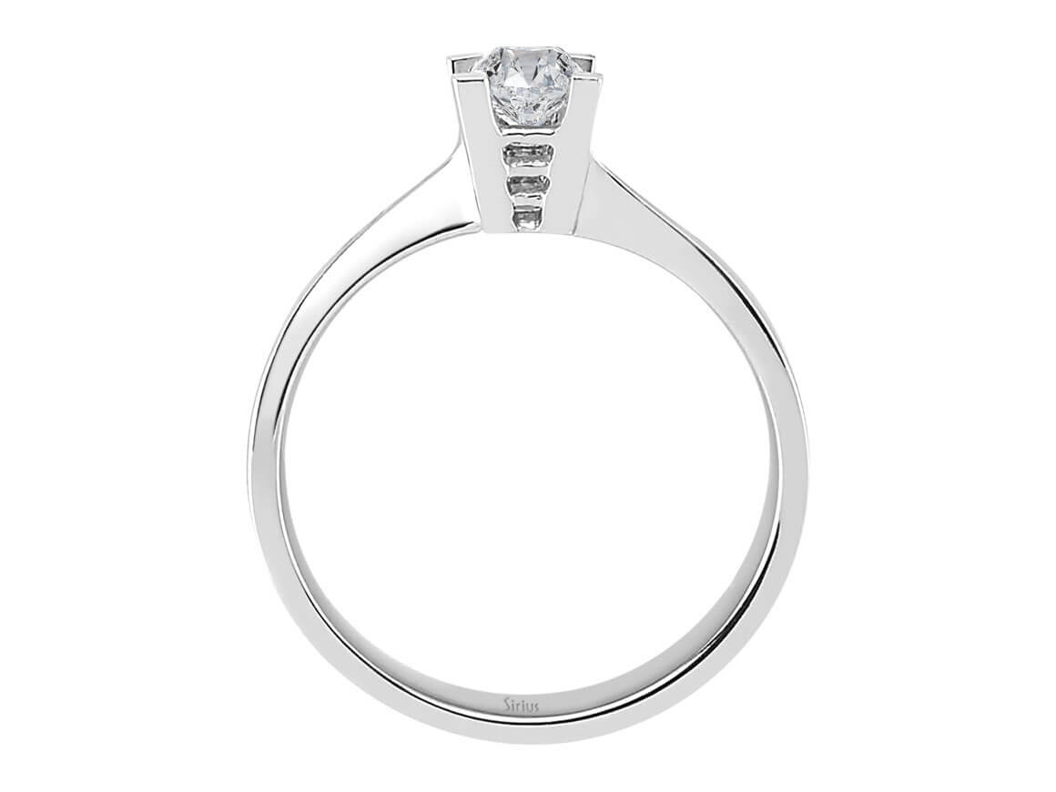 Classic solitaire diamond ring with a lab-grown diamond – 14K White Gold – high-quality Jewelry by Rosy Lab Diamonds