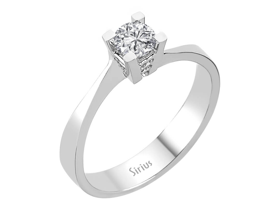 Classic solitaire diamond ring with a lab-grown diamond – 14K White Gold – high-quality Jewelry by Rosy Lab Diamonds