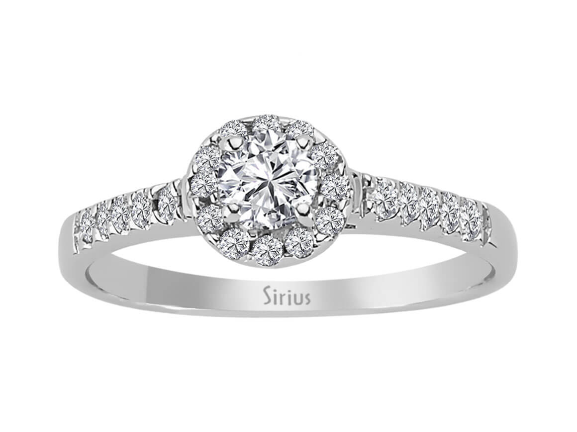 Bague solitaire en diamant étincelante avec 22 diamants de laboratoire – Or Blanc 14 carats – Bijoux haut de gamme de Rosy Lab Diamonds