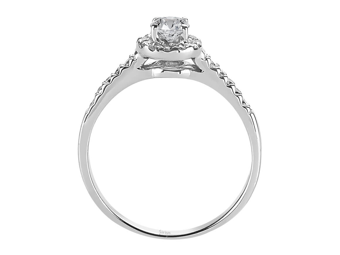 Bague solitaire en diamant étincelante avec 22 diamants de laboratoire – Or Blanc 14 carats – Bijoux haut de gamme de Rosy Lab Diamonds