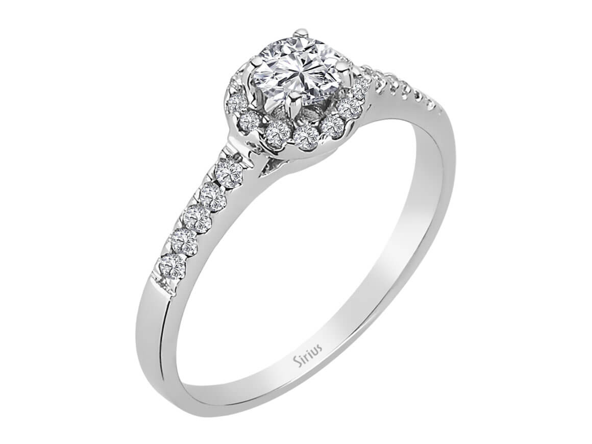 Bague solitaire en diamant étincelante avec 22 diamants de laboratoire – Or Blanc 14 carats – Bijoux haut de gamme de Rosy Lab Diamonds
