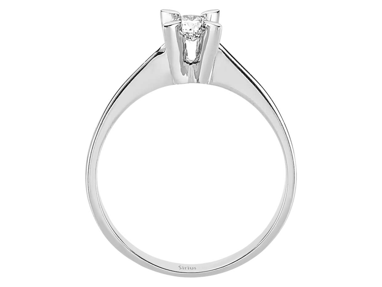 Zeitloser 14K Weißgold Solitärring mit Diamant – 04R0081 – hochwertiger Schmuck von Rosy Lab Diamonds