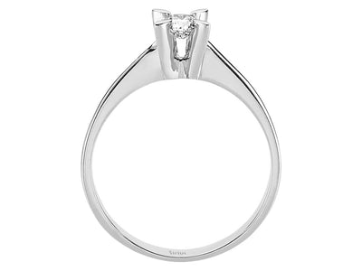 Zeitloser 14K Weißgold Solitärring mit 1 laborgezüchtetem Diamanten – 0,20 Karat