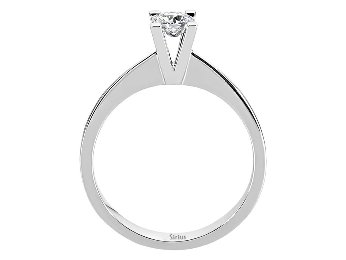 Weißgold Solitärring mit einem lab-grown Diamanten