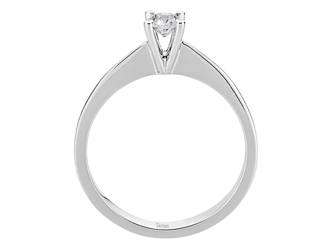 Weißgold Solitärring mit einem lab-grown Diamanten