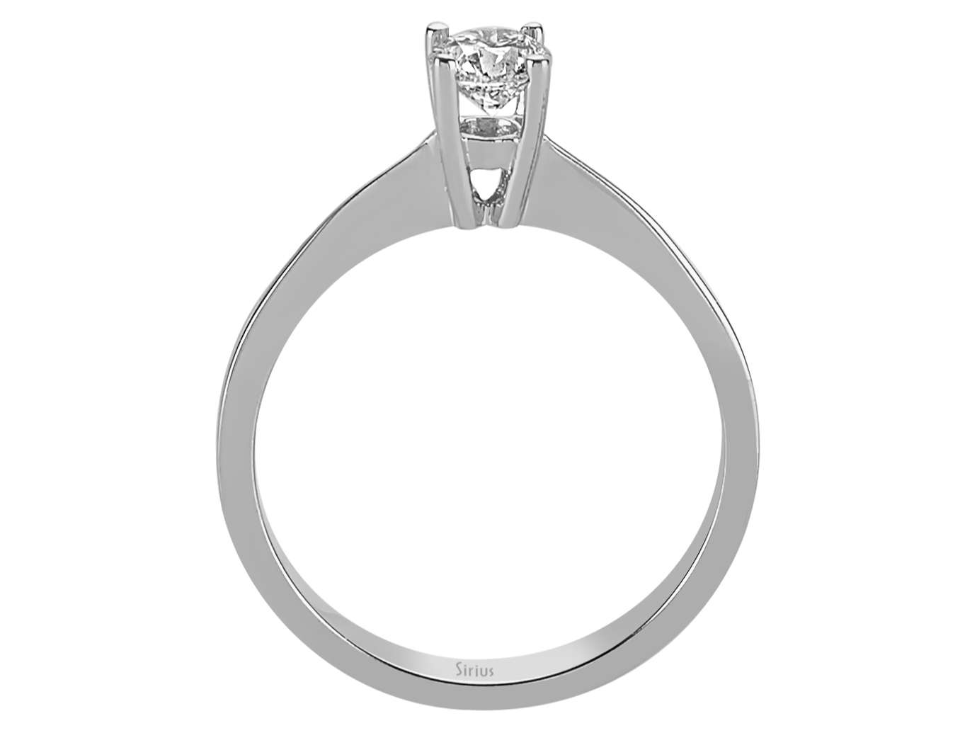 Eleganter Weißgold Solitärring mit einem lab-grown Diamanten