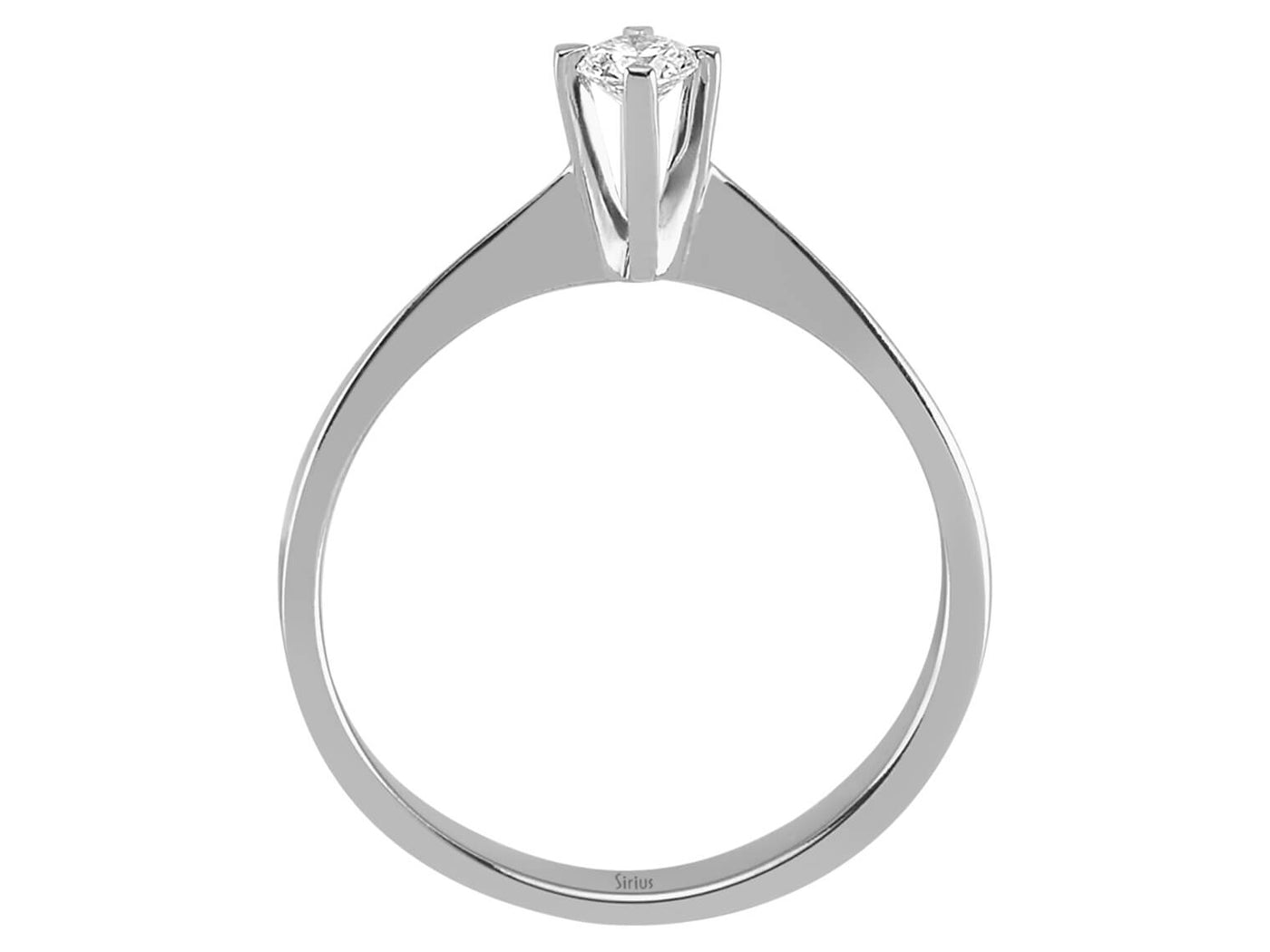 Weißgold Solitärring mit einem lab-grown Diamanten