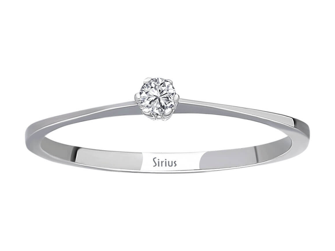 Ring mit Diamant & Labordiamanten in 8K Weißgold | Rosy – hochwertiger Schmuck von Rosy Lab Diamonds