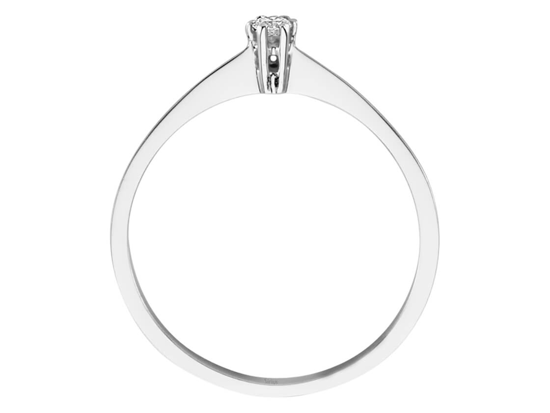 Feiner Weißgold Solitärring mit einem kleinen lab-grown Diamanten