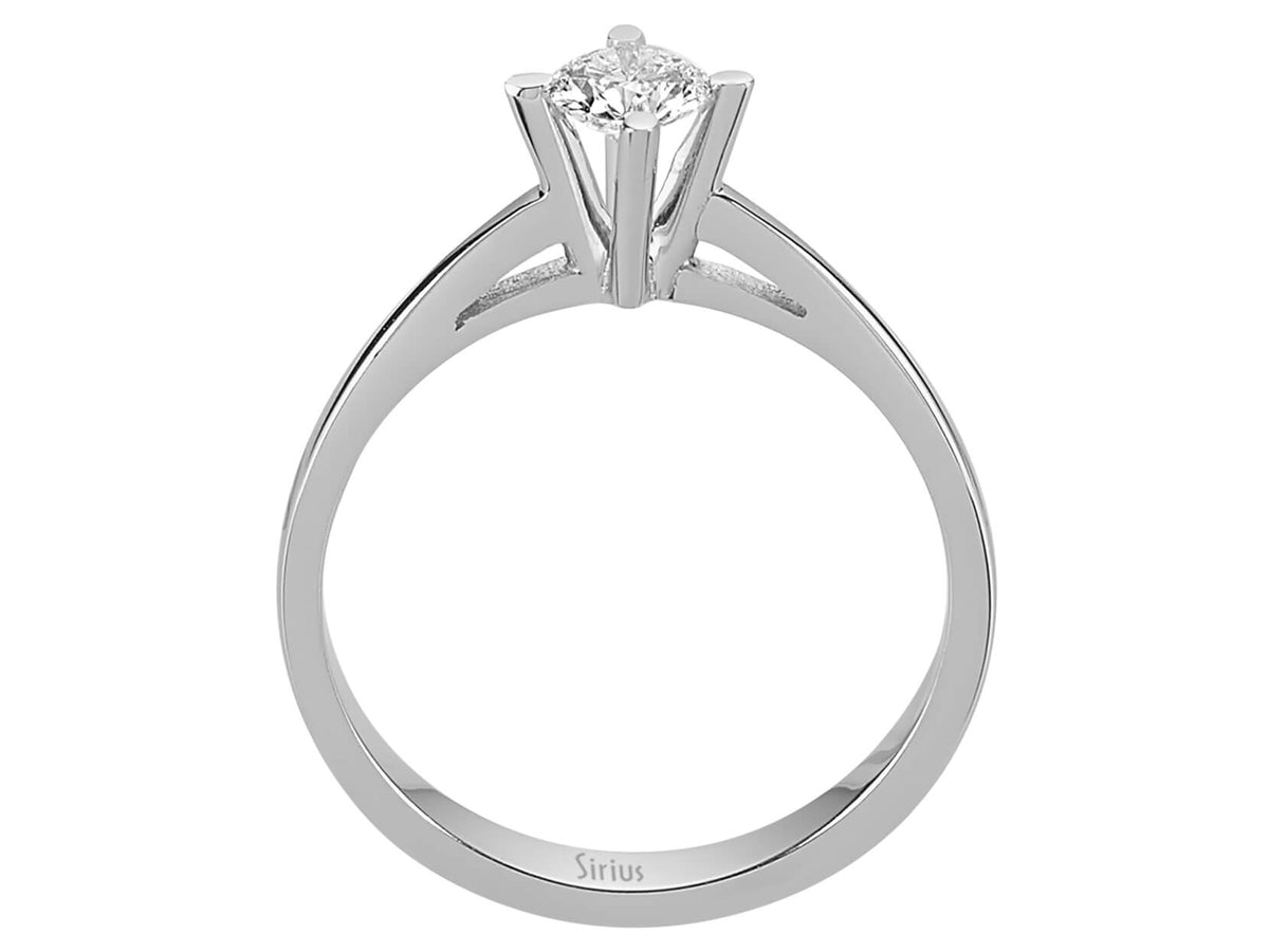 Ring mit Diamant & Labordiamanten in 14K Weißgold | Rosy – hochwertiger Schmuck von Rosy Lab Diamonds