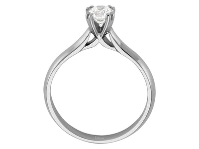Weißgold Solitärring mit einem großen lab-grown Diamanten
