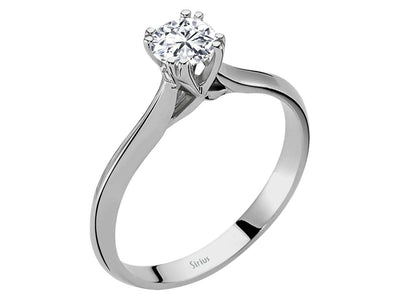 Weißgold Solitärring mit einem großen lab-grown Diamanten